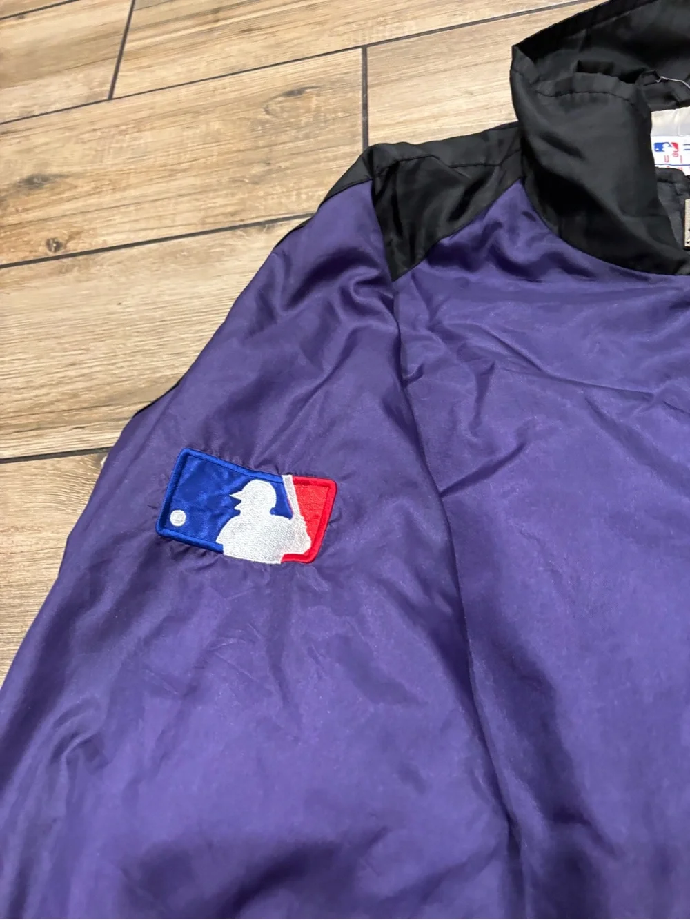 Vintage 90s Pro Player MLB Colorado Rockies Windbreaker Jacket Mens XL Purple